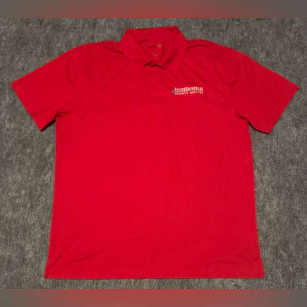 Men’s Allied Universal Security Services Red Performance Polo Shirt- Size 2XL